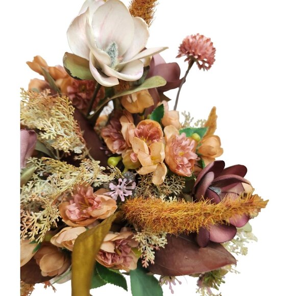 Magnolia Fall Floral Arrangement In Ornate Ceramic Vase Made by Flower Barn - Picture 10 of 16